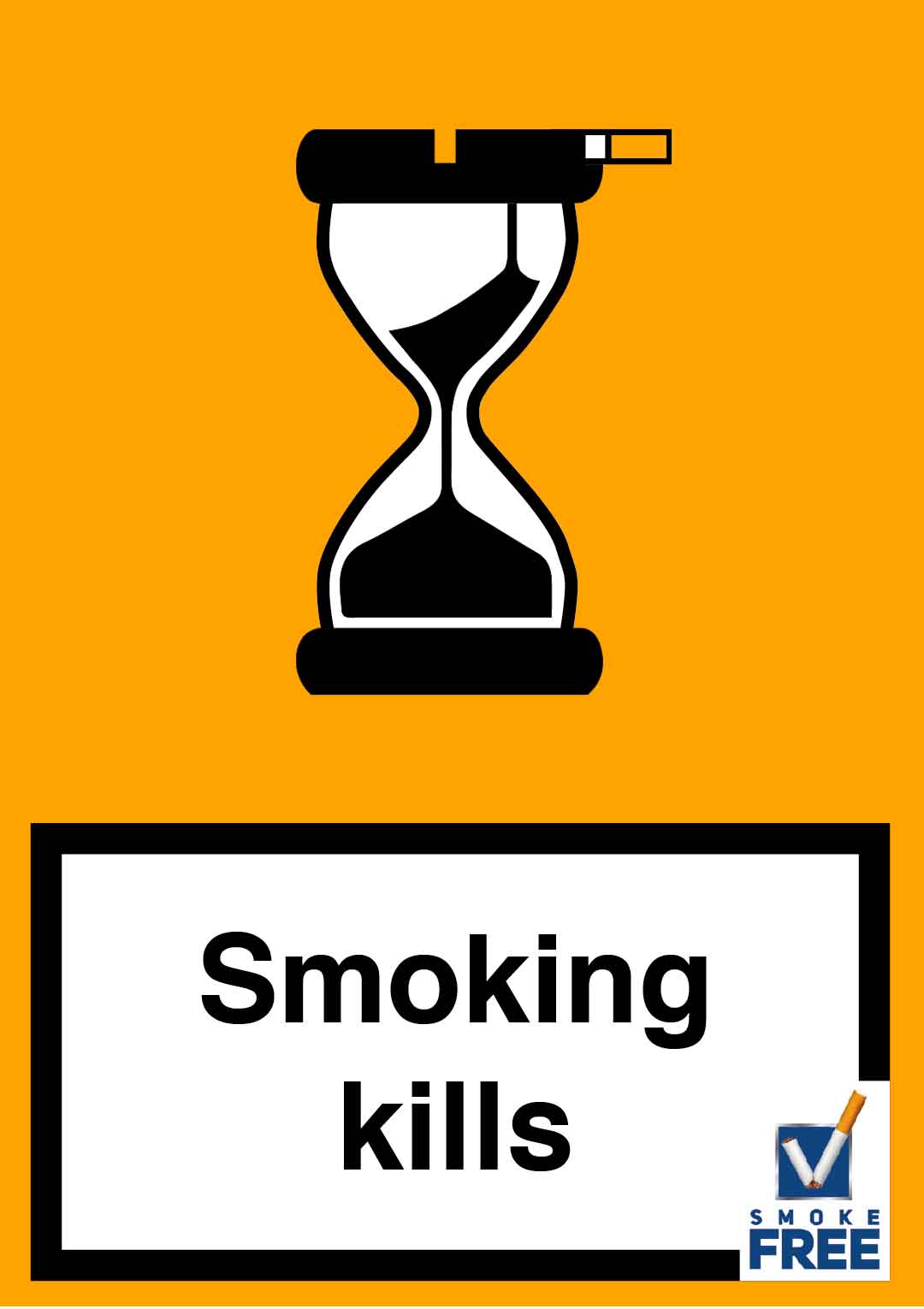 piktogramm Anti smoking Sanduhr Aschenbecher
